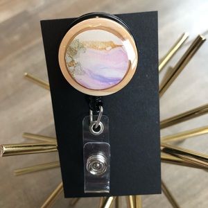 Retractable Nametag Badge Holder Lanyard Handmade